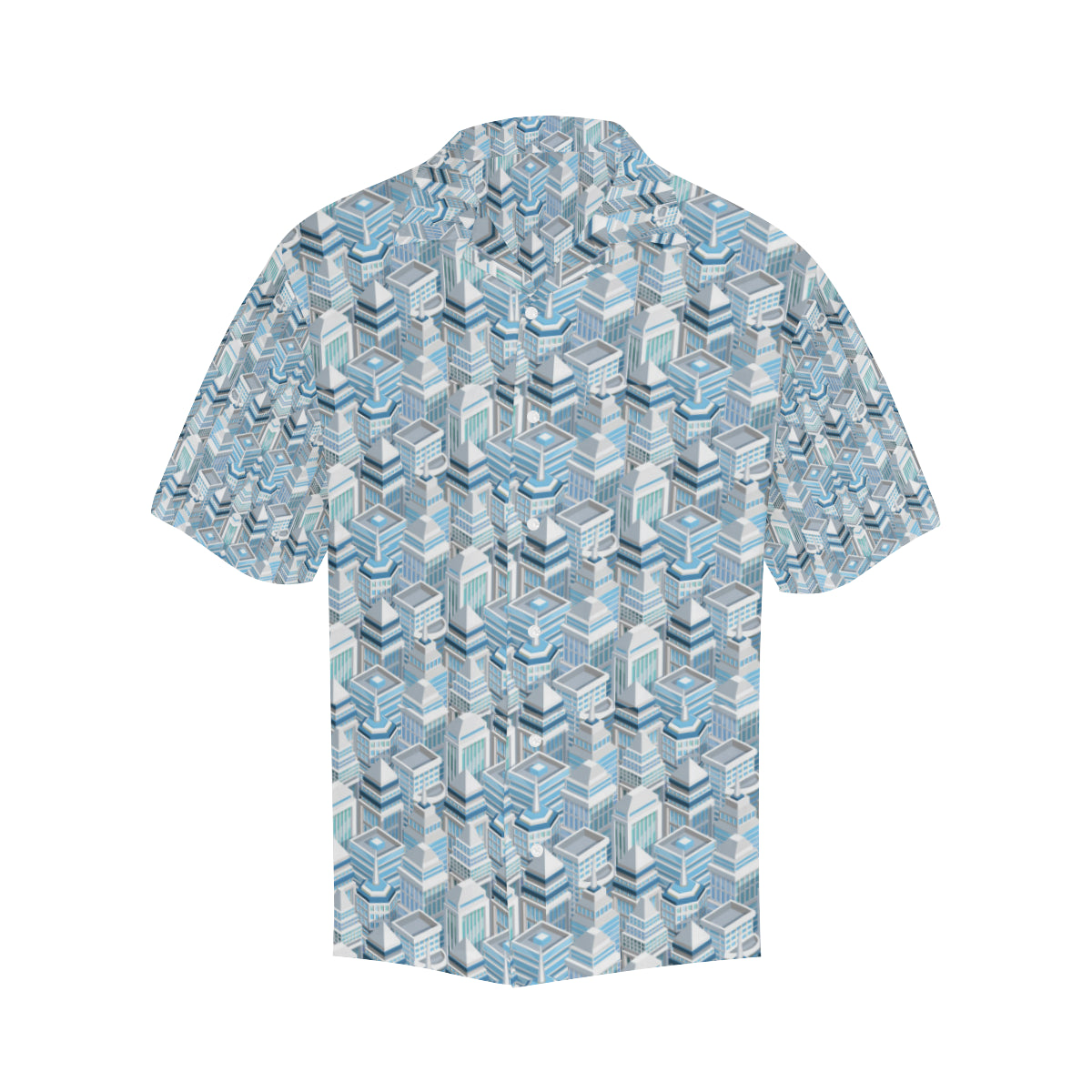 City  Pattern Print Design 03 Men's Hawaiian Shirt