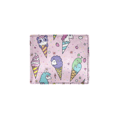 Ice Cream Pattern Print Design IC05 Men's ID Card Wallet
