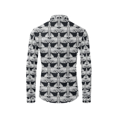 Flying Fish Pattern Print Design 03 Men's Long Sleeve Shirt