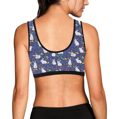 Bunny Pattern Print Design 01 Sports Bra