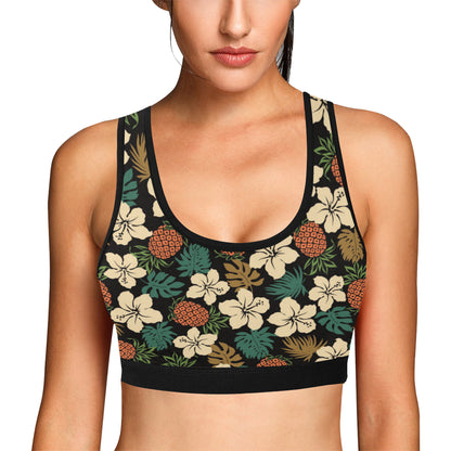 Hawaiian Themed Pattern Print Design H08 Sports Bra