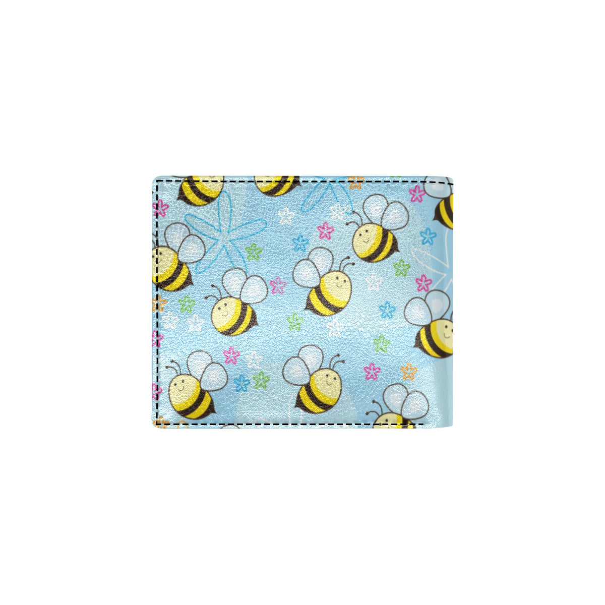 Bee Pattern Print Design BEE03 Men's ID Card Wallet