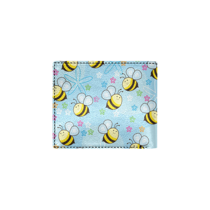 Bee Pattern Print Design BEE03 Men's ID Card Wallet