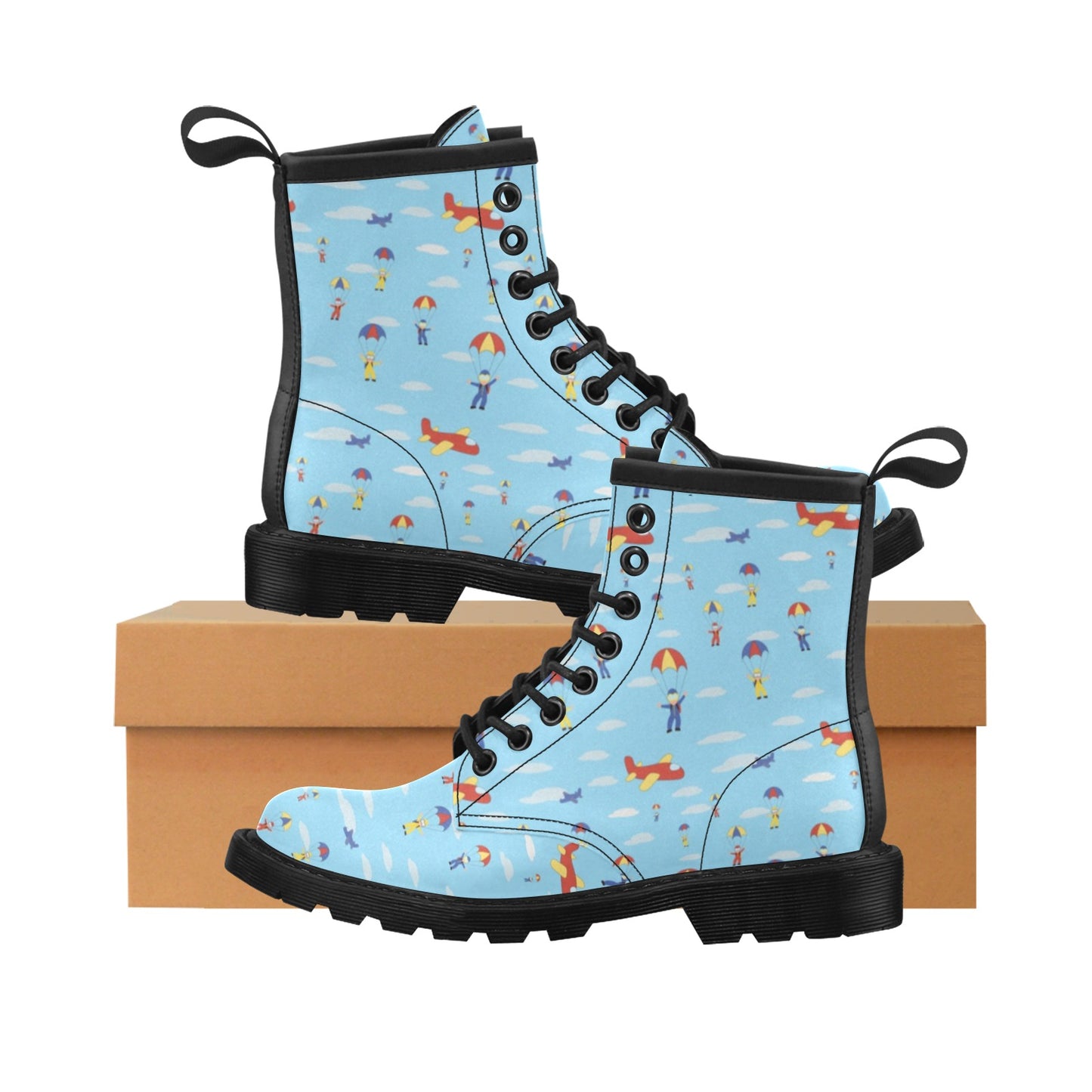Skydiver Print Design LKS304 Women's Boots