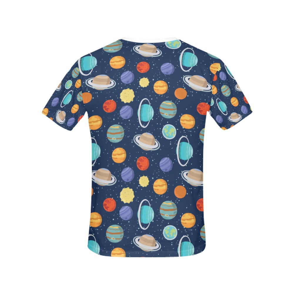 Planet With Star Print Design LKS303 Women's  T-shirt
