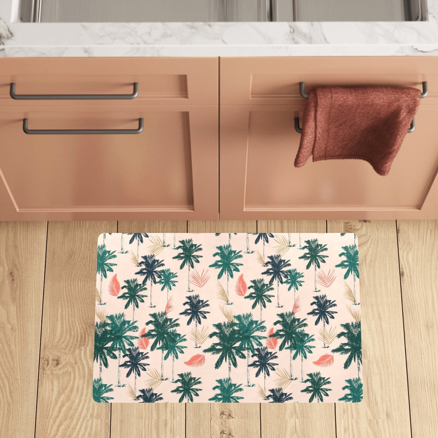 Palm Tree Pattern Print Design PT014 Kitchen Mat