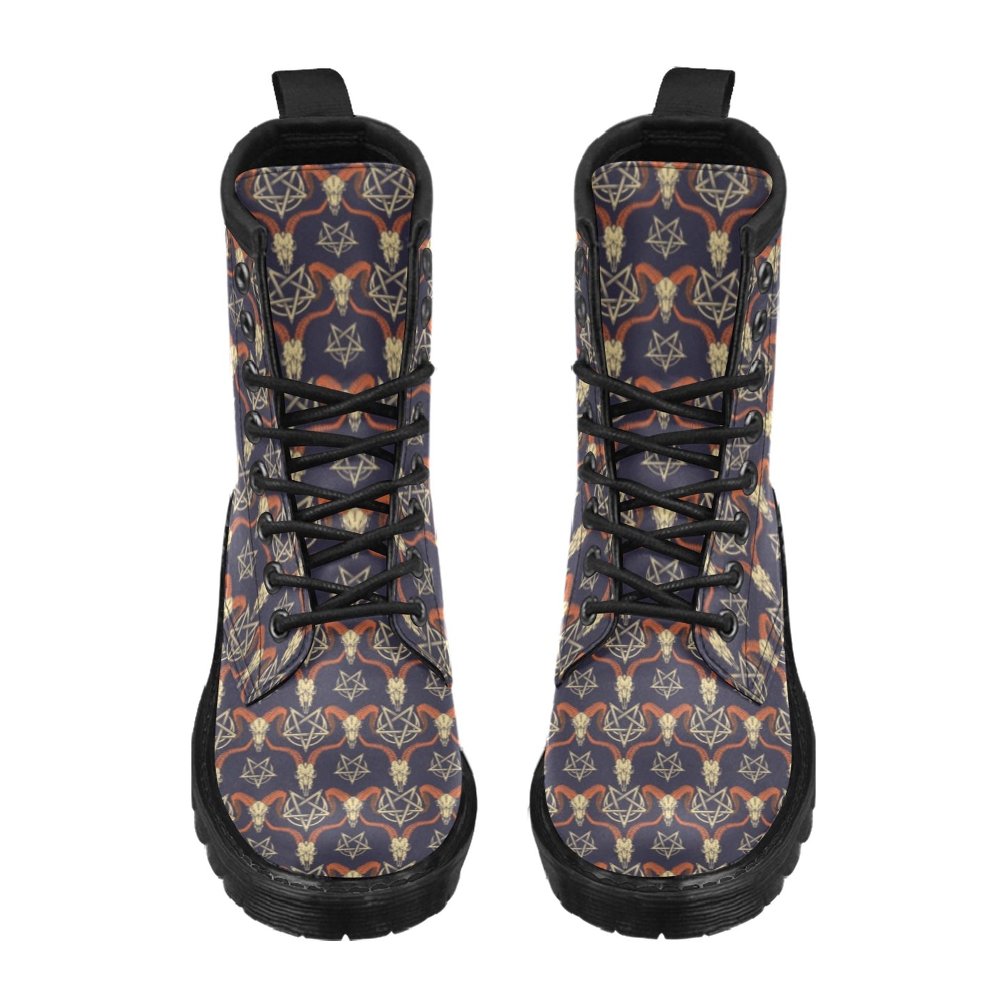 Buffalo Head Print Design LKS403 Women's Boots