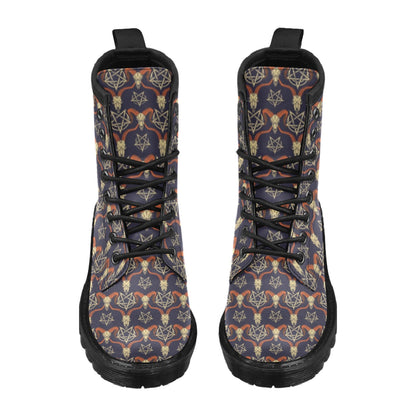 Buffalo Head Print Design LKS403 Women's Boots