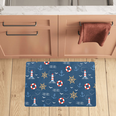 Nautical Pattern Print Design A06 Kitchen Mat