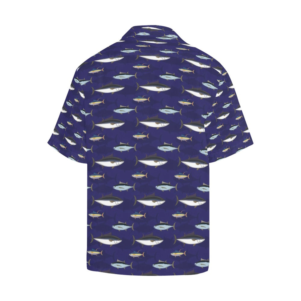 Tuna Fish Print Design LKS304 Men's Hawaiian Shirt