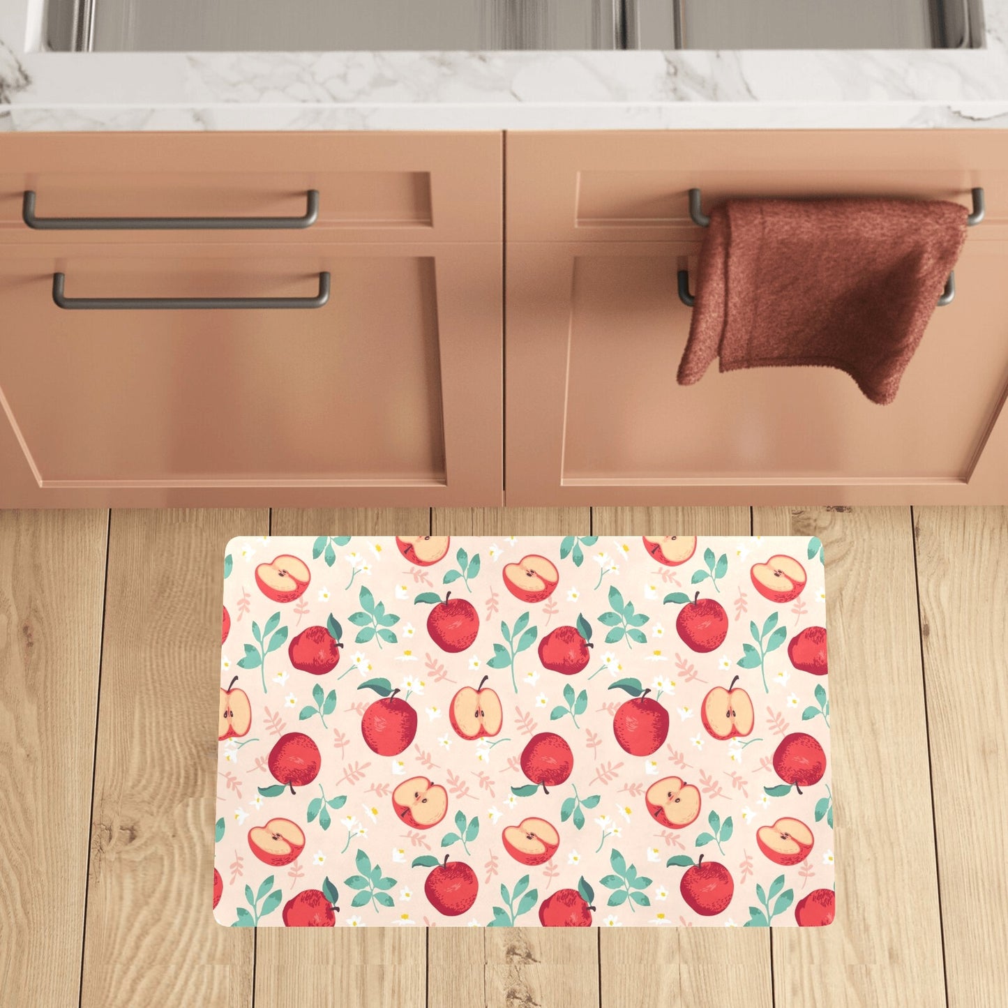 Apple Pattern Print Design AP06 Kitchen Mat