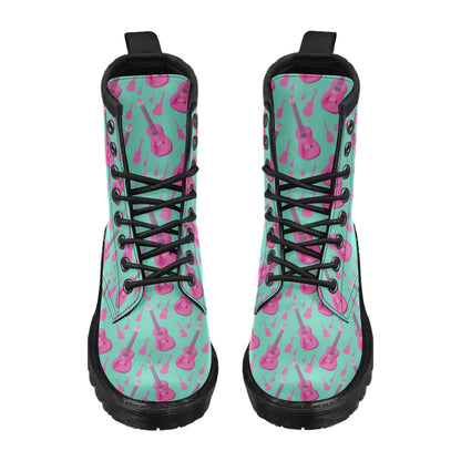 Acoustic Guitar Print Design LKS405 Women's Boots