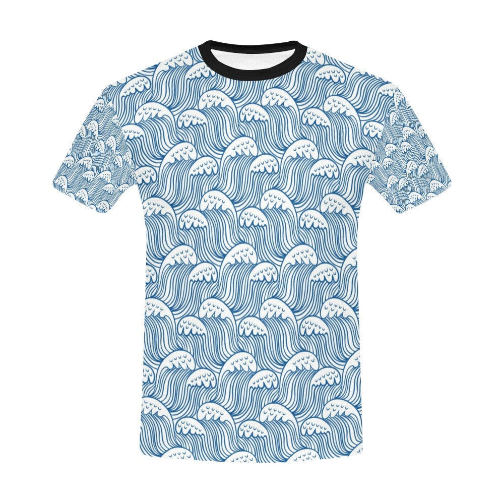 Wave Print Design LKS306 Men's All Over Print T-shirt
