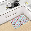 Cupcakes Fancy Heart Print Pattern Kitchen Mat