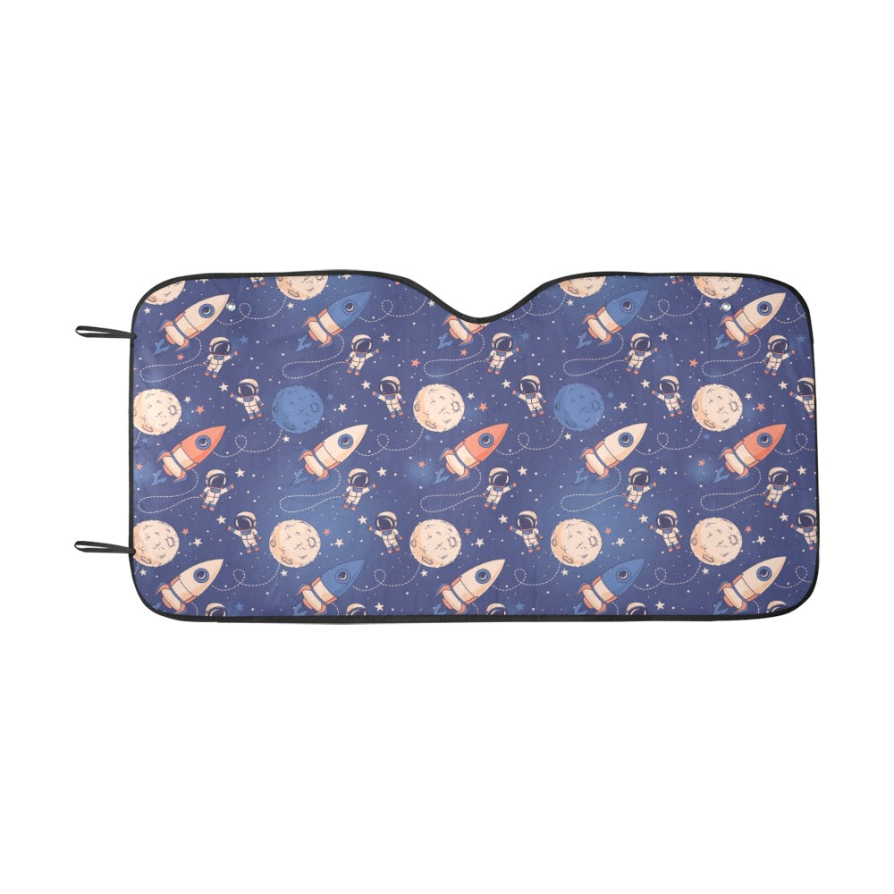 Space Astronaut Rocket Print Design LKS304 Car front Windshield Sun Shade