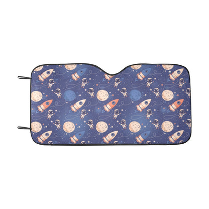 Space Astronaut Rocket Print Design LKS304 Car front Windshield Sun Shade