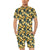 Elegant Yellow Tulip Print Men's Romper