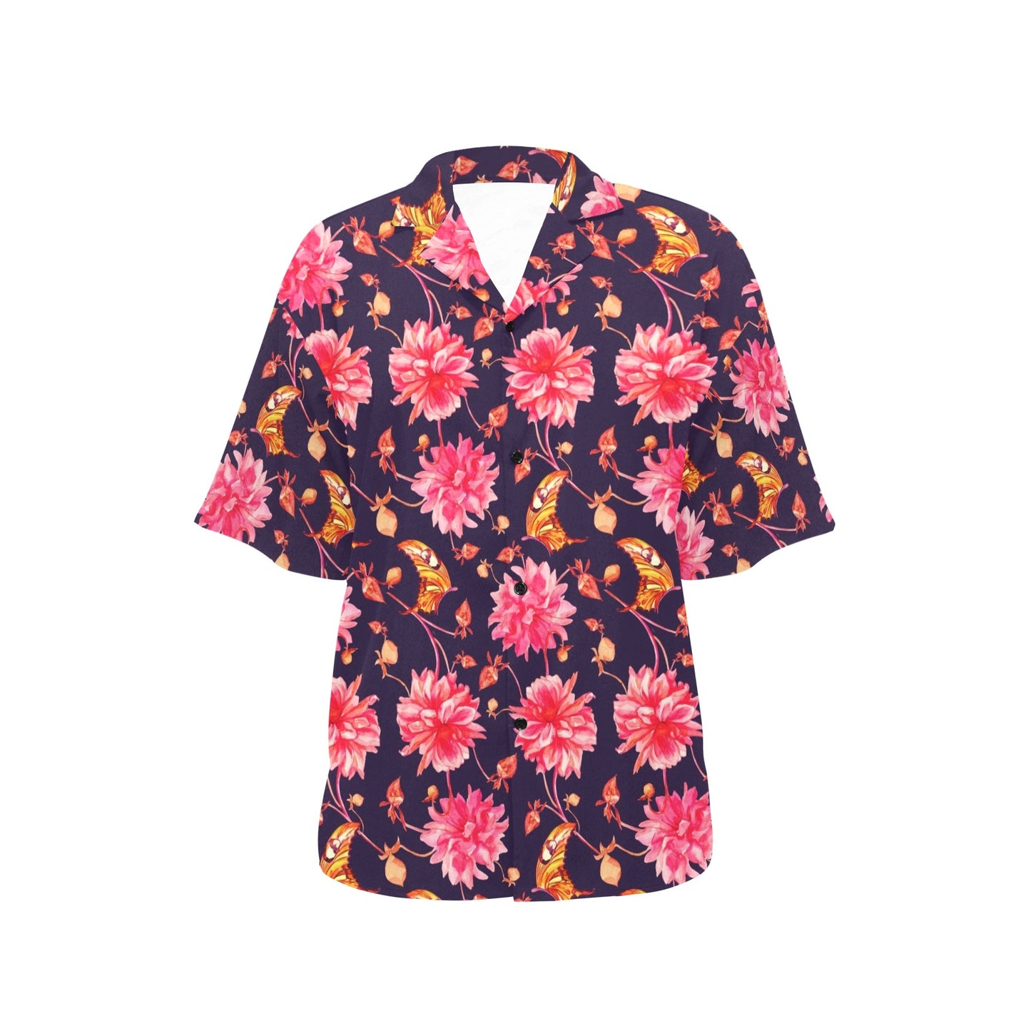 Dahlia Pattern Print Design DH03 Women's Hawaiian Shirt