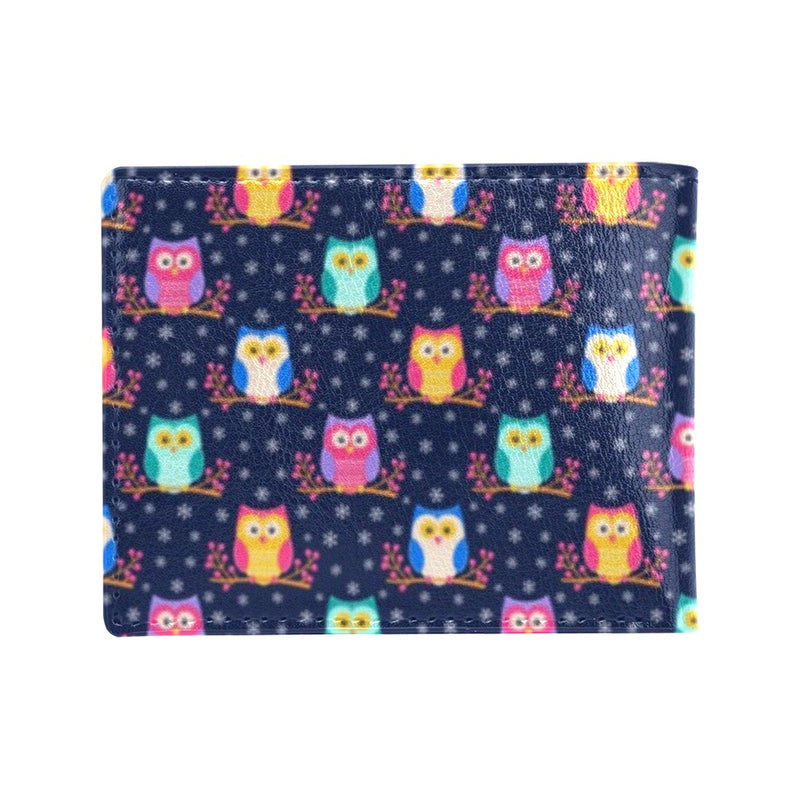 Owl Cute Themed Design Print Men's ID Card Wallet