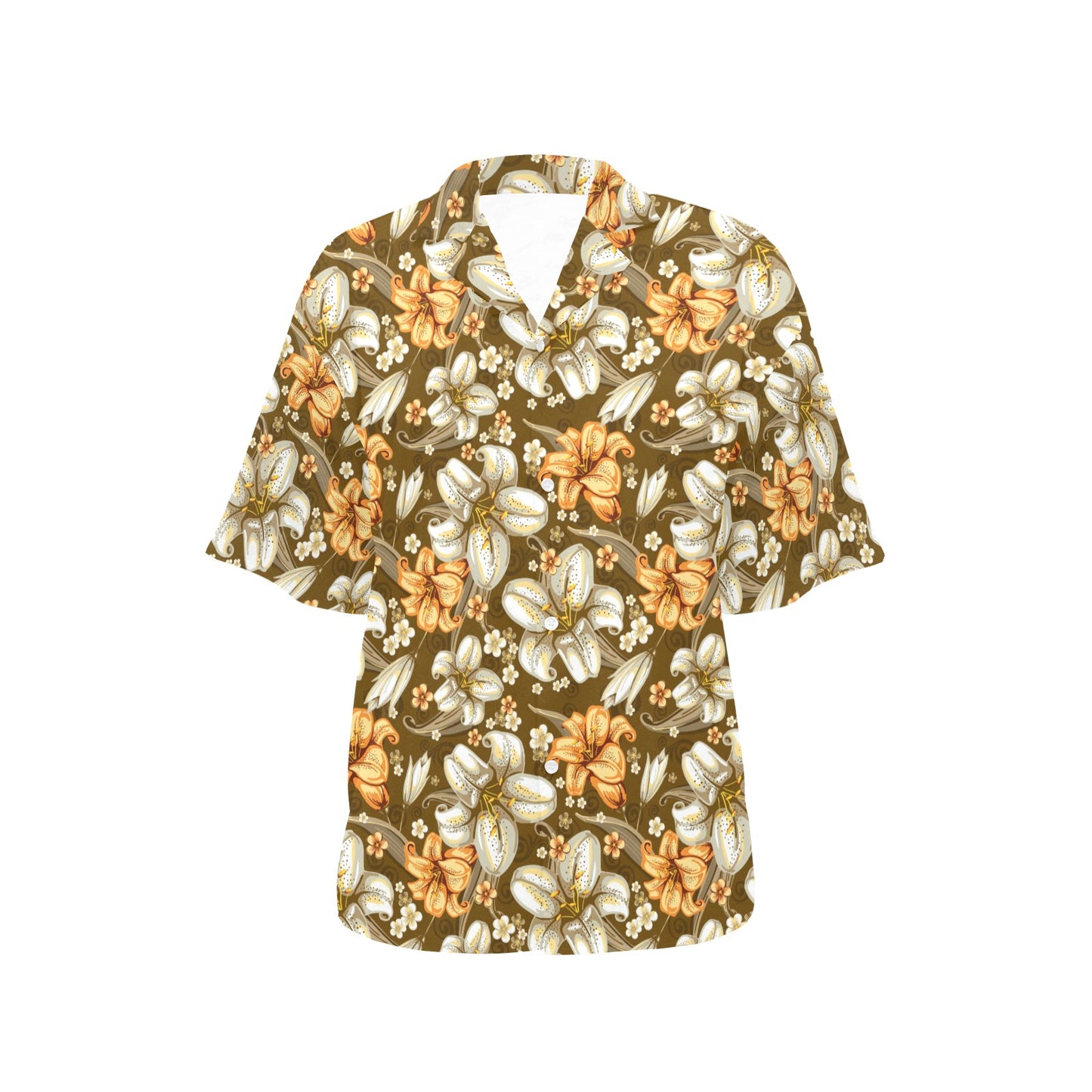 Lily Pattern Print Design 01 Women's Hawaiian Shirt