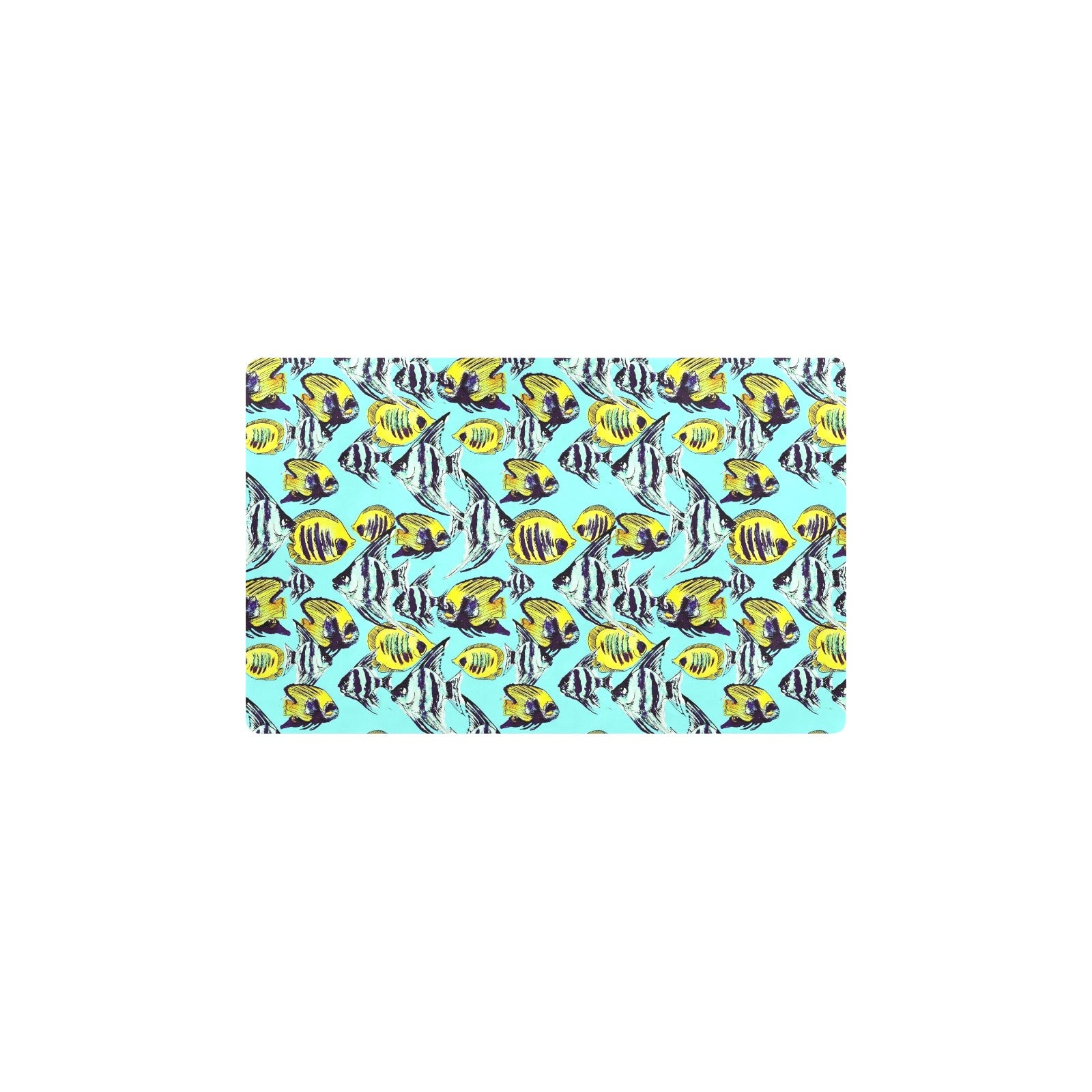 Angelfish Pattern Print Design 02 Kitchen Mat