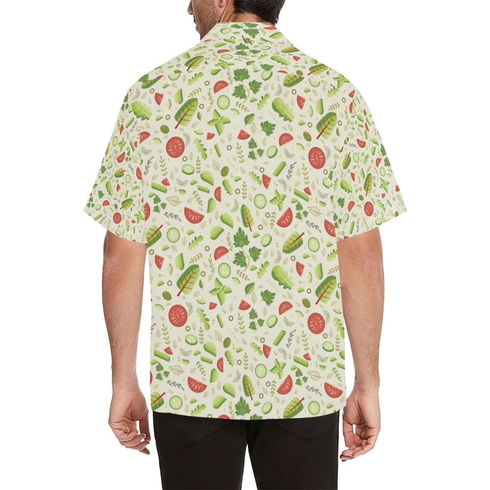 Salad Vegetable Print Design LKS302 Men's Hawaiian Shirt