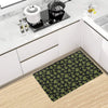 Green Tribal Turtle Polynesian Themed Kitchen Mat