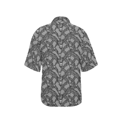 Bat Pattern Print Design 04 Women's Hawaiian Shirt