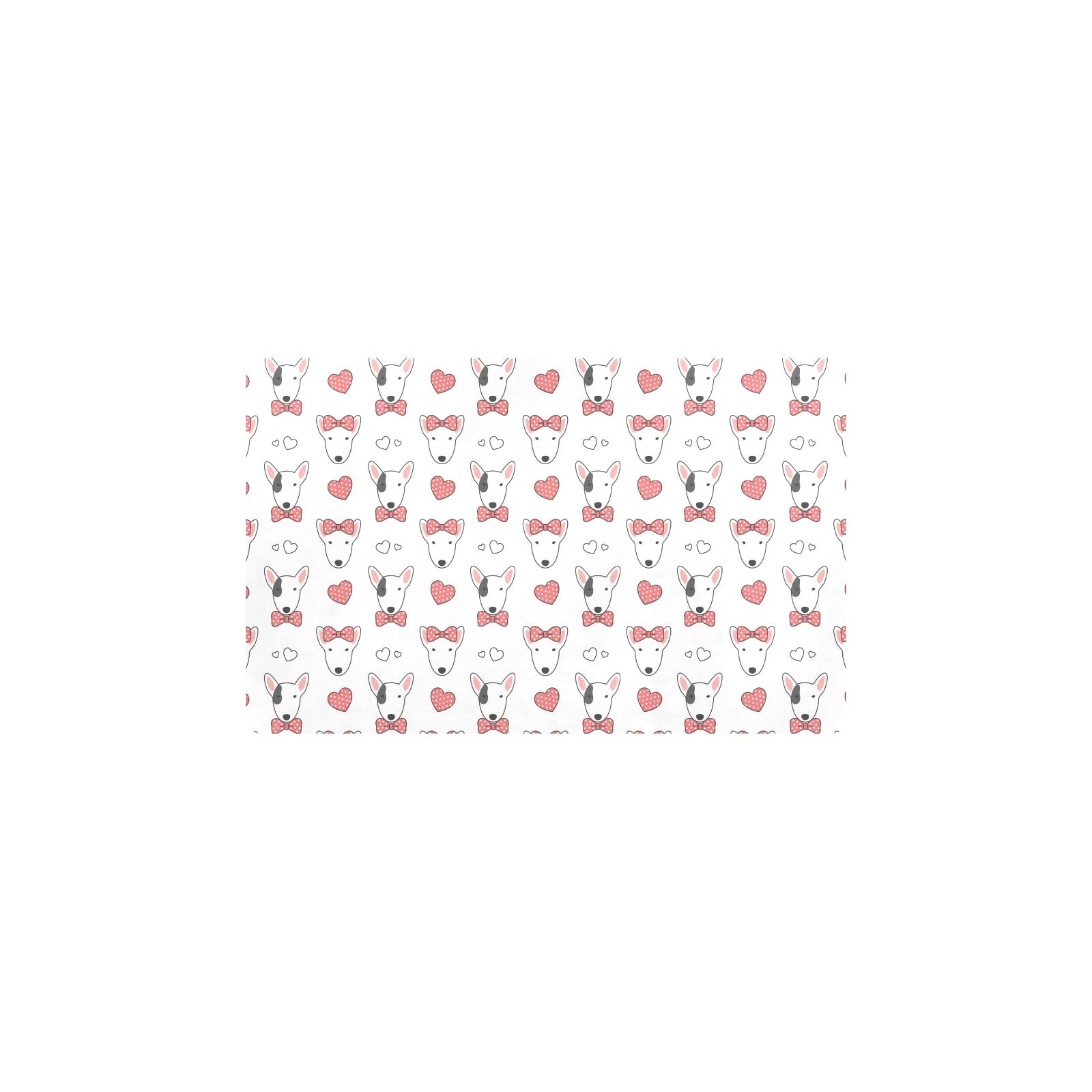 Bull Terriers Pattern Print Design 08 Kitchen Mat