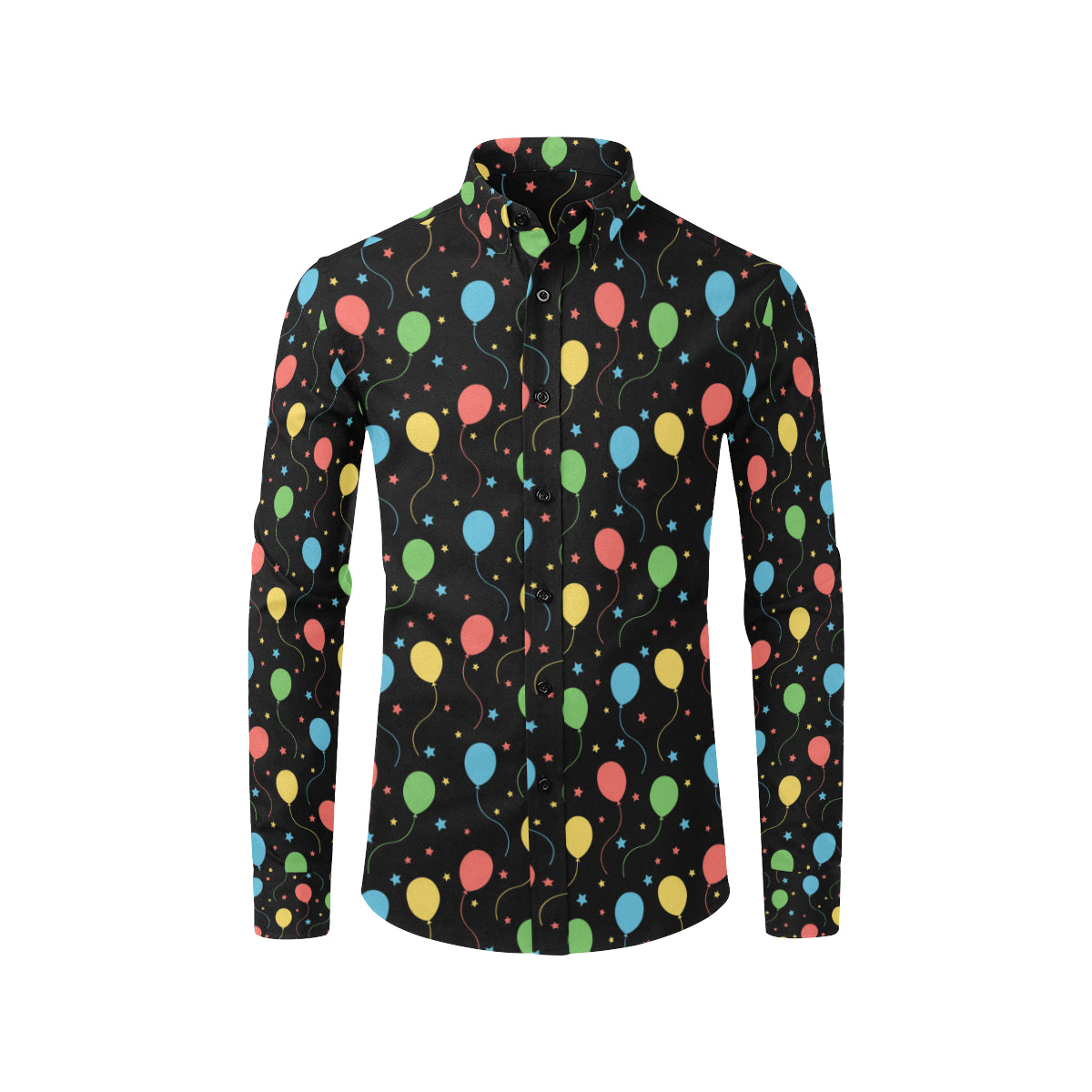 Ballon Colorful Pattern Print Design 04 Men's Long Sleeve Shirt