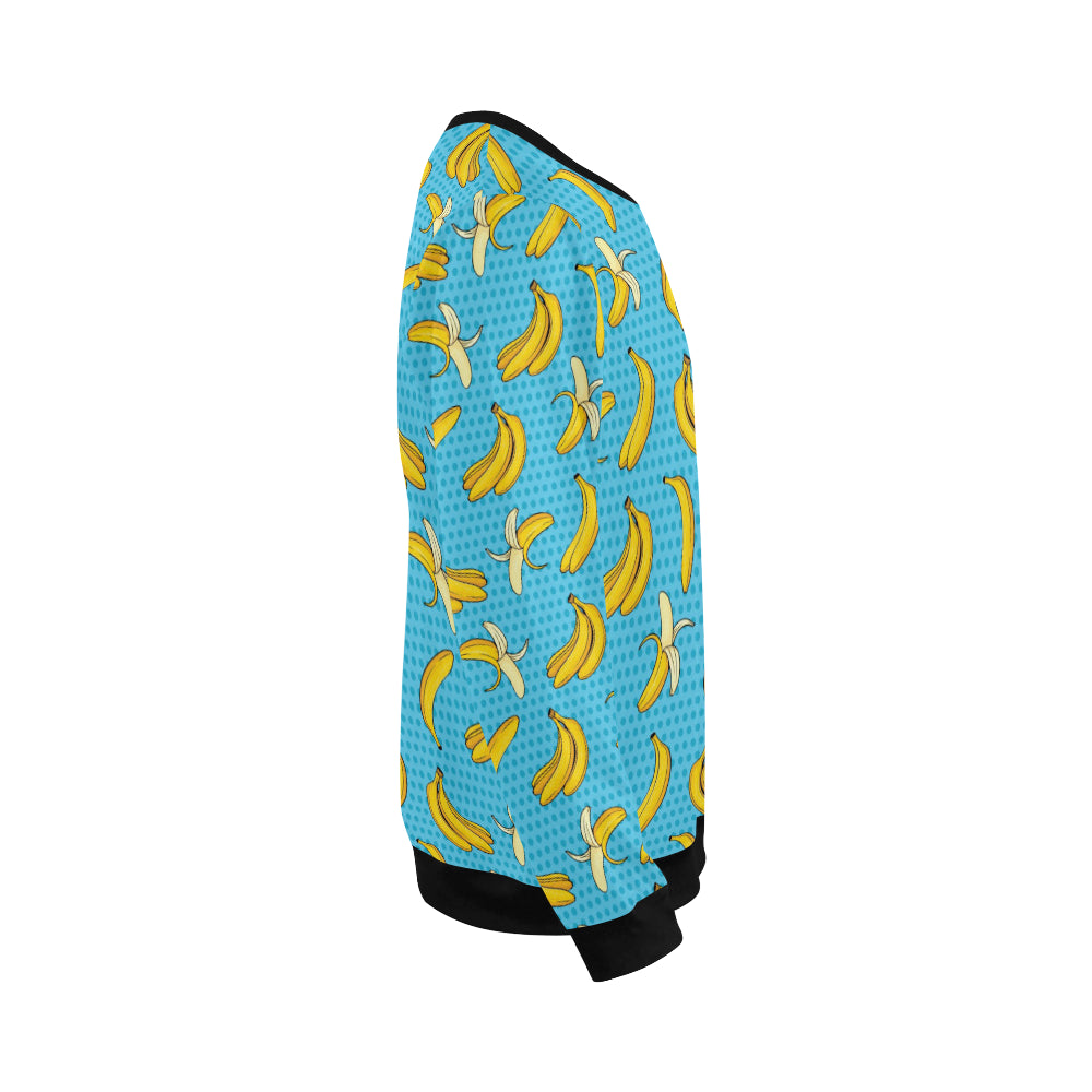 Banana Pattern Print Design BA08 Men Long Sleeve Sweatshirt