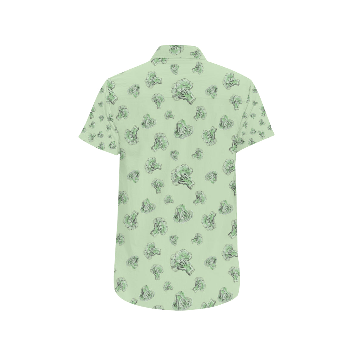 Broccoli Pattern Print Design 05 Men's Short Sleeve Button Up Shirt