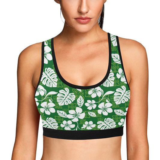 Hawaiian Themed Pattern Print Design H016 Sports Bra