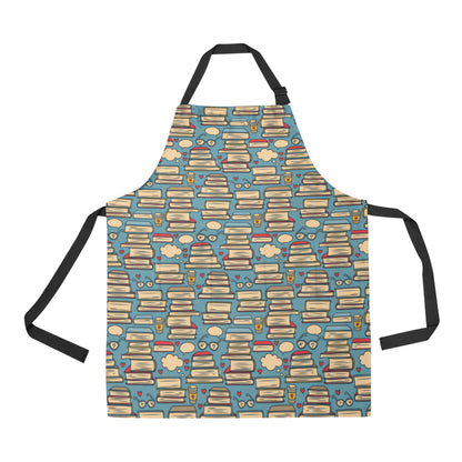 Book Pattern Print Design 03 Apron with Pocket
