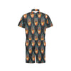 Basketball Fire Print Pattern Men's Romper