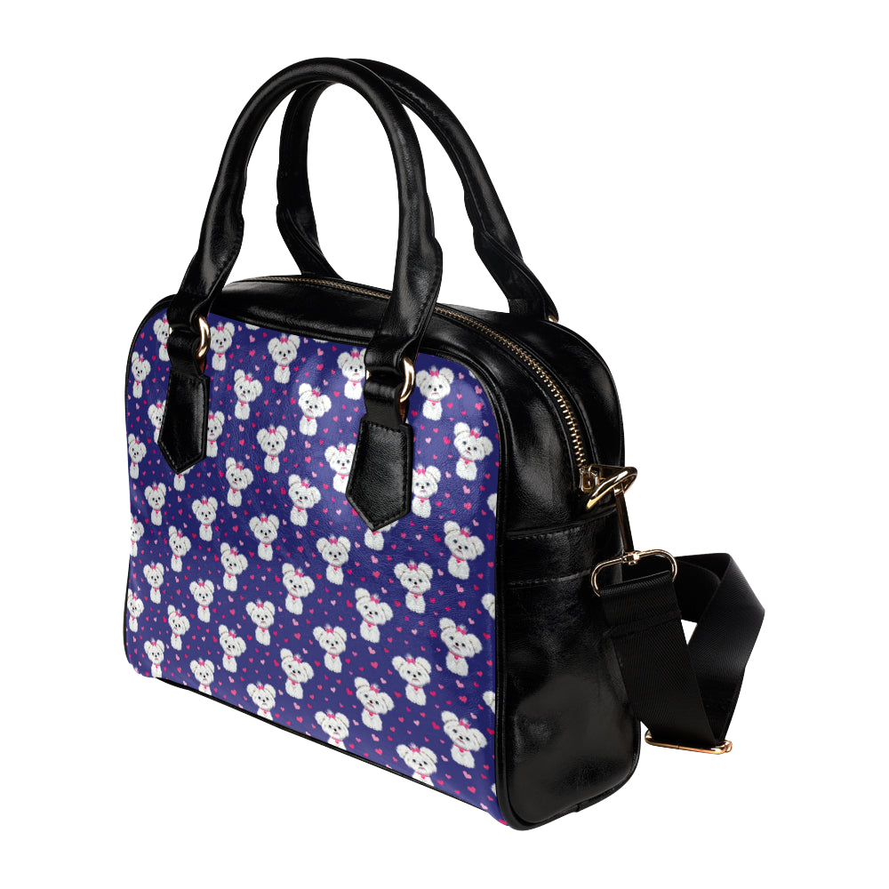 Maltese Pattern Print Design 02 Shoulder Handbag