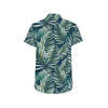 Sun Spot Tropical Palm Leaves hower Curtain Men's Short Sleeve Button Up Shirt