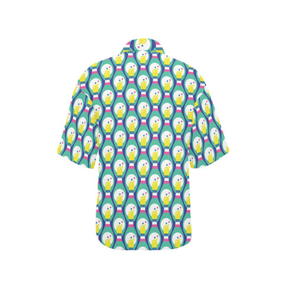 Bowling Pattern Print Design 04 Women's Hawaiian Shirt