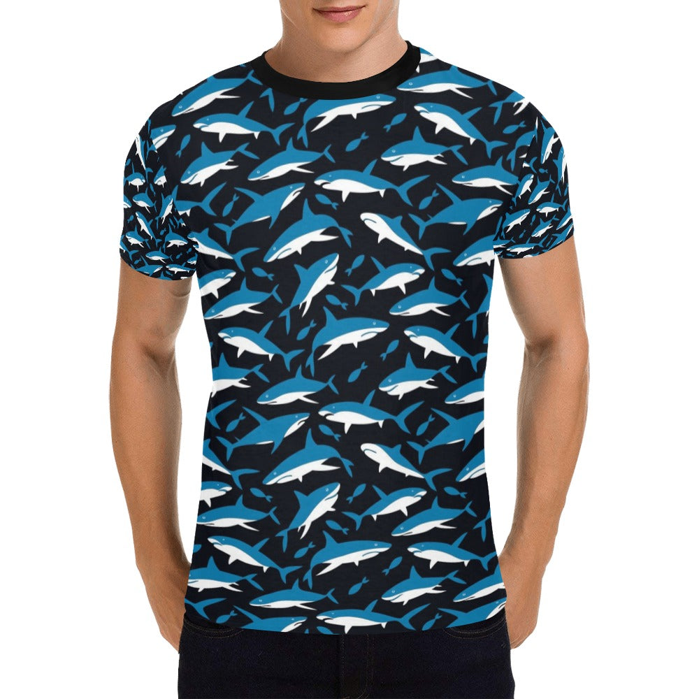Shark Print Design LKS303 Men's All Over Print T-shirt