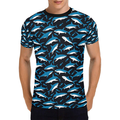 Shark Print Design LKS303 Men's All Over Print T-shirt