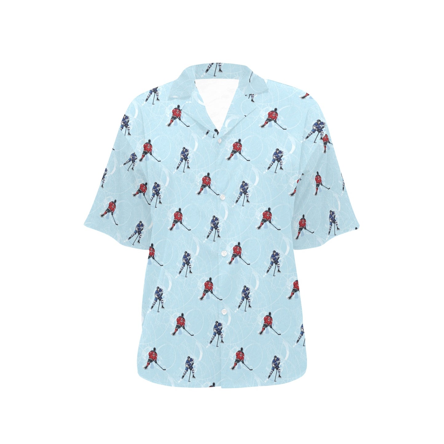 Hockey Player Print Design LKS302 Women's Hawaiian Shirt