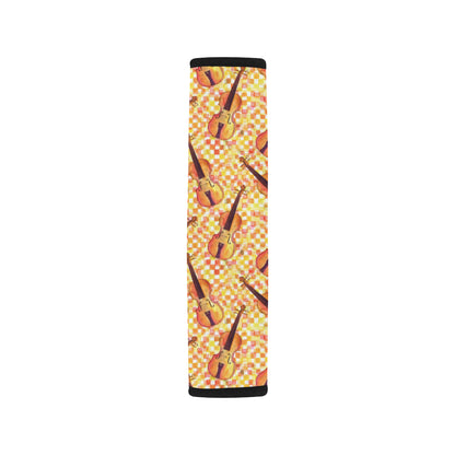 Violin Pattern Print Design 03 Car Seat Belt Cover