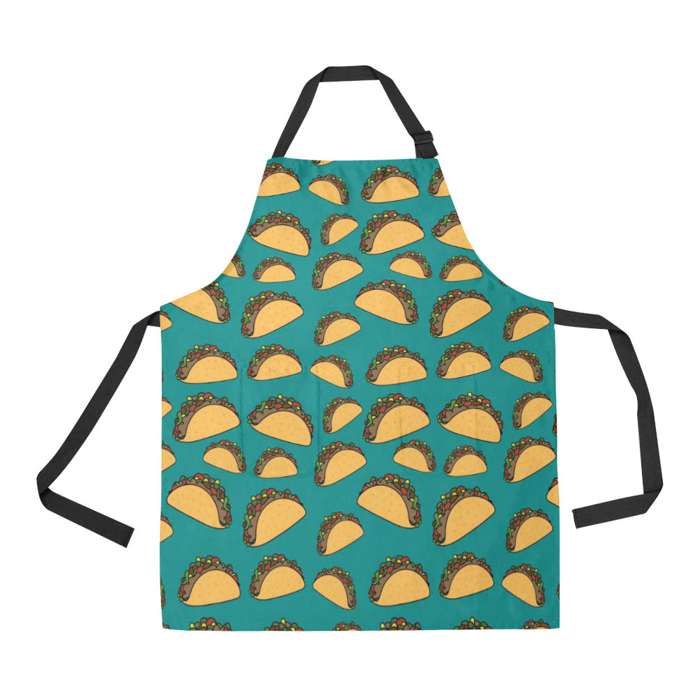 Taco Pattern Print Design TC07 Apron with Pocket