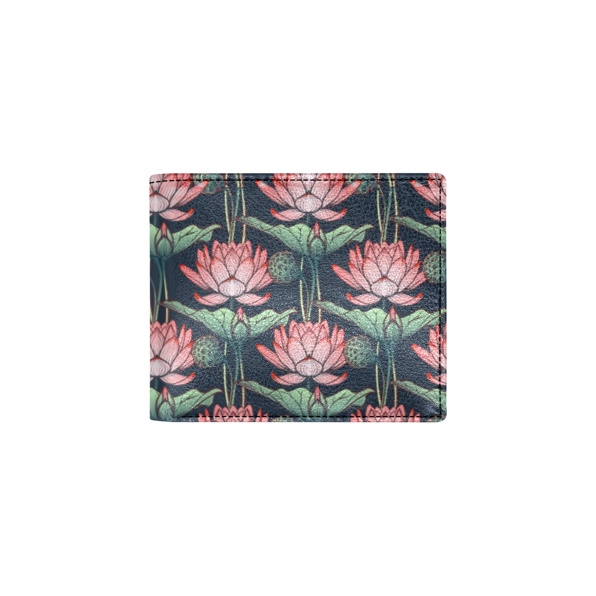 Water Lily Pattern Print Design WL03 Men's ID Card Wallet