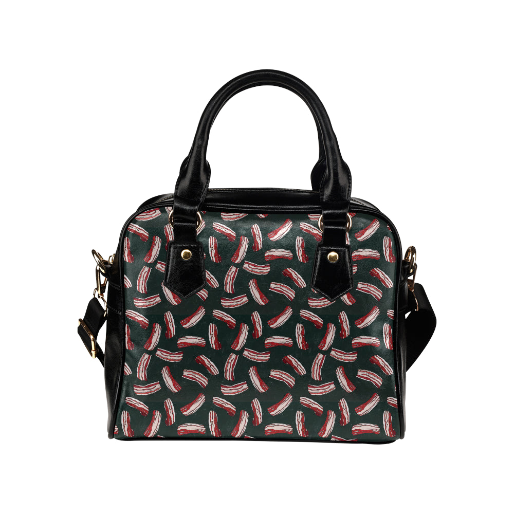 Bacon Pattern Print Design 02 Shoulder Handbag