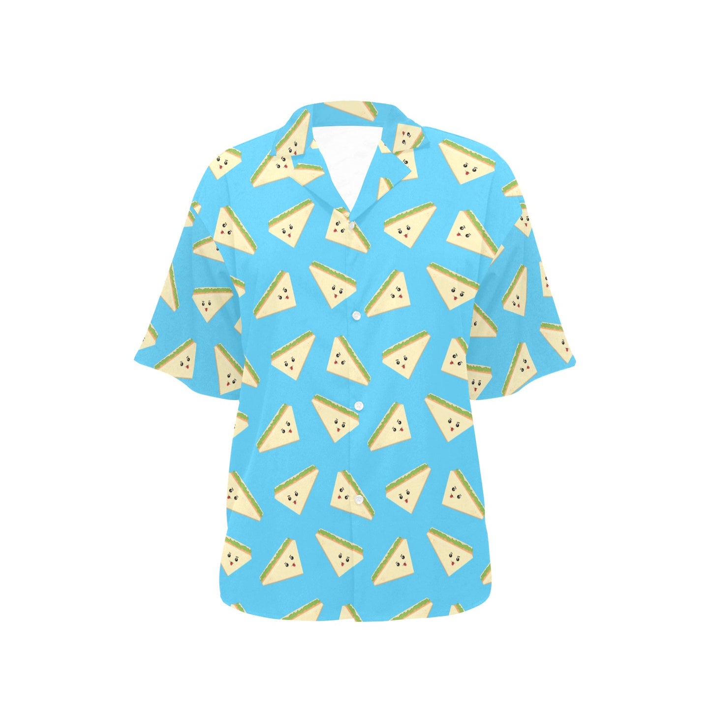 Sandwich Emoji Print Design LKS305 Women's Hawaiian Shirt