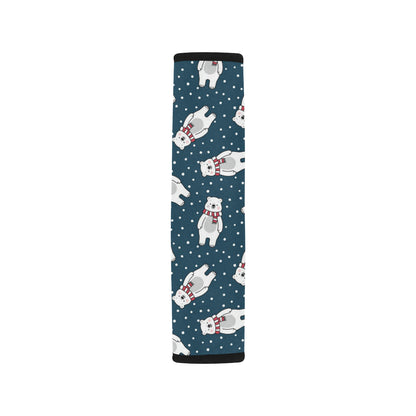 Polar Bear Pattern Print Design PB05 Car Seat Belt Cover