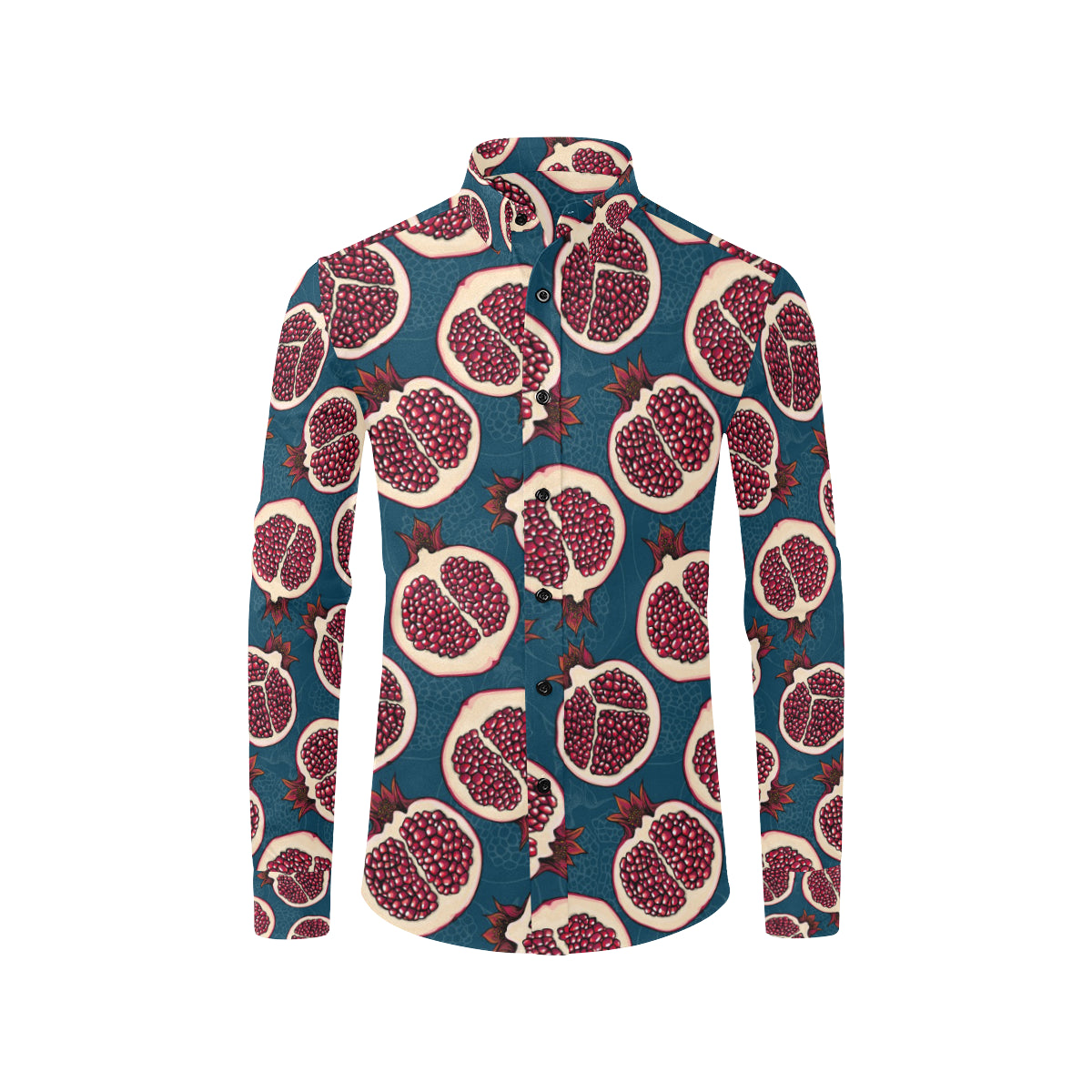 Pomegranate Pattern Print Design PG02 Men's Long Sleeve Shirt