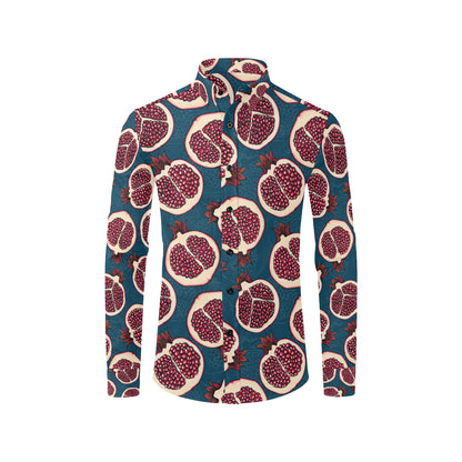 Pomegranate Pattern Print Design PG02 Men's Long Sleeve Shirt