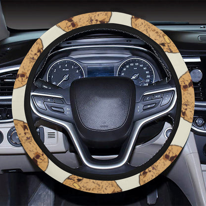 Cookie Pattern Print Design 05 Steering Wheel Cover with Elastic Edge